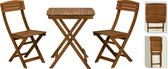 Relaxwonen - Bistroset - Hardhout - FSC - 2 stoelen - Tafel