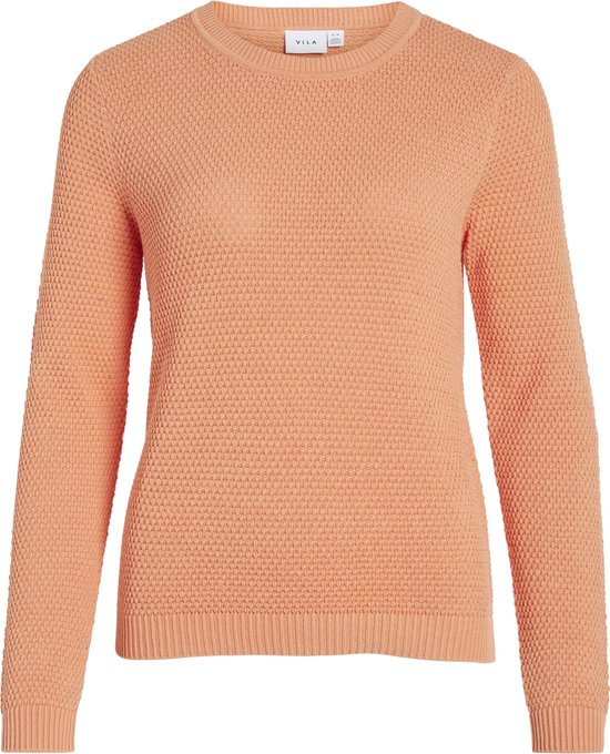 Vila Pull Vidalo O-neck L/s Knit Top- Noos 14082767 Shell Coral Femme Taille - S