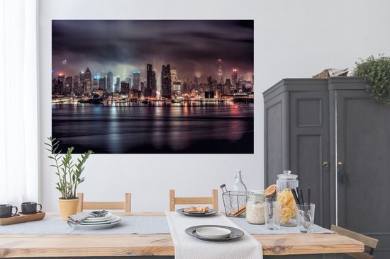 Affiche Dark New York City 150x75 cm - Tirage photo sur Poster (décoration murale salon / chambre) / Affiche Villes