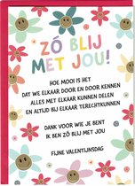 Kaart - Valentijn - Zó Blij Met Jou! - Fijne Valentijnsdag