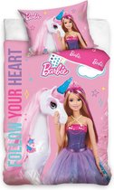 Barbie BABY dekbedovertrek, Follow Your Heart - 100 x 135 cm / 40 x 60 cm - Katoen