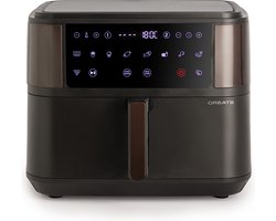 CREATE - Airfryer zonder olie 10 L met scheidingssysteem - 10 vooringestelde programma's - Zwart - AIR FRYER DUAL