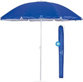 Fleau Goods Strandparasol - Parasol - Diameter 180 cm - Verstelbaar - UV Bescherming - Waterbestendig - Stokparasol - Tuinparasol - Met Draagtas - Blauw