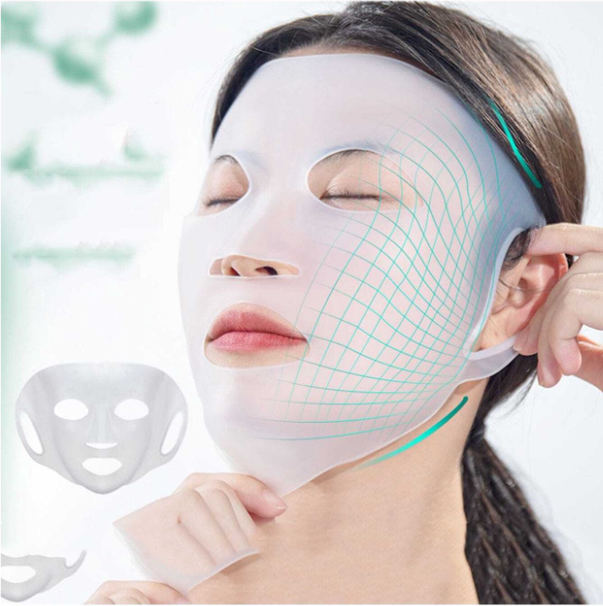 Silicone Mask | Herbruikbaar Siliconenmasker | Herbruikbaar Siliconen Maskerhoes | Sheet Mask | Oorhaak Gezichtsmasker