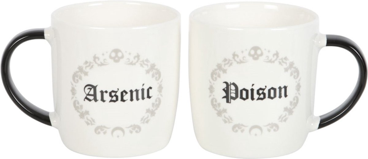 Something Different - Poison and Arsenic Couples Mug Set Mok/beker - Wit
