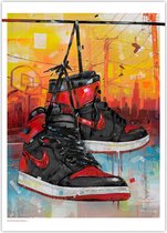Sneaker poster powerlines banned bred 50x70 cm