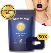 Sleep Hackers® - Mouth Tape - Mond Tape - Myotape - Antisnurkstrips - Mond Strips Slapen - Slaap Strips - Sleep Strips - Mondpleisters - Anti Snurk Strips - Biohacking - 30 Stuks