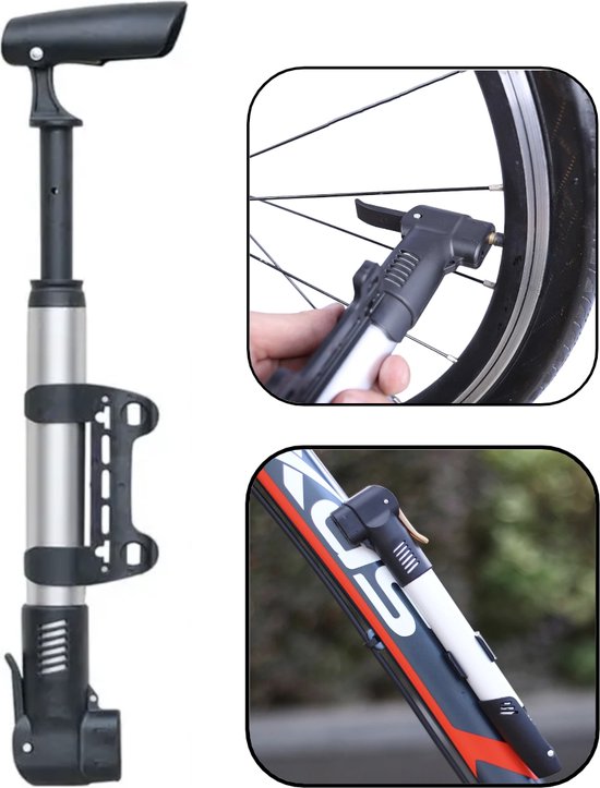 PD® - Fietspomp - voetbalpomp - Ballenpomp - luchtpomp - Mini - Universeel