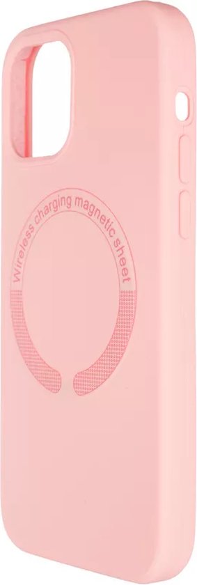 Premium Liquid Case Geschikt voor Apple iPhone 11 Pro Max met Camera Shield Geschikt voor MagSafe - FuturiQ - Lichtroze