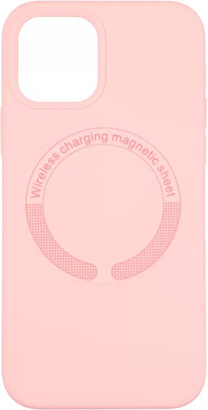 Coque liquide Premium adaptée à Apple iPhone 11 avec Shield d'appareil photo adaptée à MagSafe - FuturiQ - Rose clair