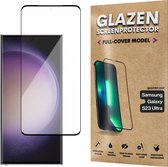 Screenprotector - Geschikt voor Samsung Galaxy S23 Ultra - Gehard Glas - Full Cover Tempered Glass - Case Friendly