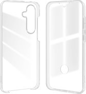 Volledige hoes voor de Geschikt voor Samsung S24 harde achterkant - zachte voorkant, Transparant