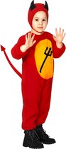 Widmann - Duivel Kostuum - Hete Hel Duivel Kind Kostuum - Rood - Maat 104 - Halloween - Verkleedkleding