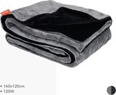 Elektrische fleece deken - Cuddels - Zwart / Grijs