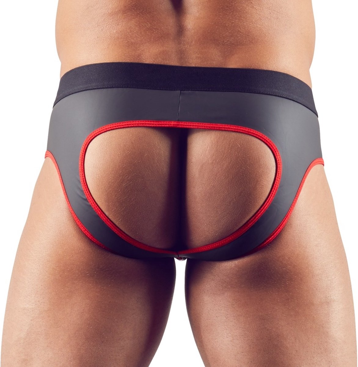 Slip Met Open Achterkant - Zwart/Rood