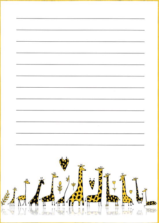 papeterie et enveloppes Girafe A5