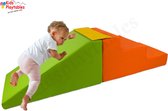 Midi glijbaan Multicolor, Zachte Soft Play Foam Blokken 2-delige set | grote speelblokken | motoriek baby speelgoed | foamblokken | reuze bouwblokken | Soft play peuter speelgoed | schuimblokken