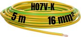 5 meter Lapp 4520006 H07V-K 16,0 mm² groen-geel I aardkabel I aardgeleider 16mm2 I bedradingsleiding I flexibele aderleiding I PVC enkeladerig I meeraderig I bedrading