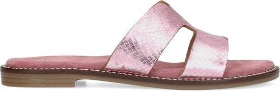 Manfield - Dames - Roze metallic slippers - Maat 37