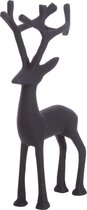 Decoratieve figuur rendier | kerstdecoratie | deco hert | metaal | mat zwart | 24 cm hoog