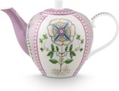 Pip Studio Tea Pot Lily&Lotus Tiles Lilac 1.6ltr - theepot Lily & Lotus Lila tegels 1.6 ltr - lila