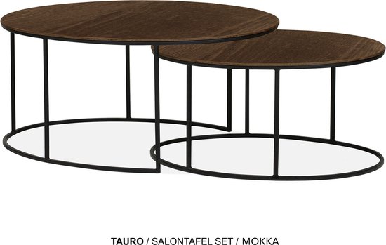 Maxfurn - Set ovale salontafel | kleur: Mokka