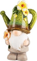 Décoratif | Gnome avec arrosoir sur la tête, TC, 9x6x16cm | A240920