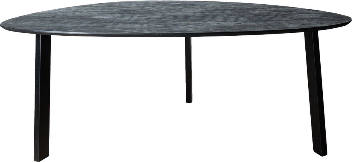 Home67 Eettafel Tinus Zwart - Kiezelvormig 200 cm - Japandi - 4 tot 6 personen - Keukentafel