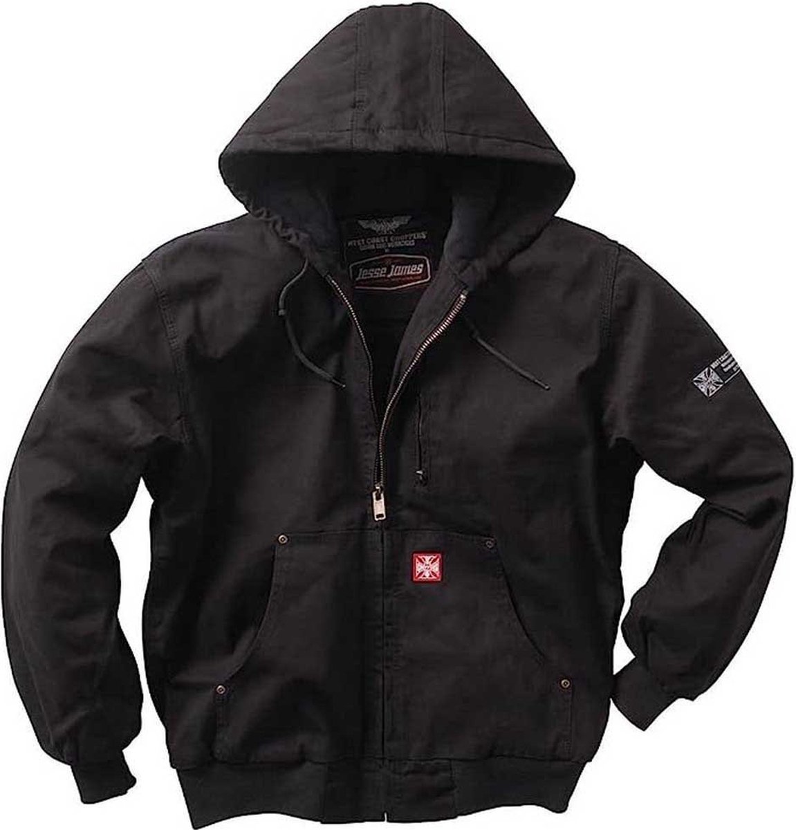 West Coast Choppers Heavy Duty Canvas Jas Man Zwart