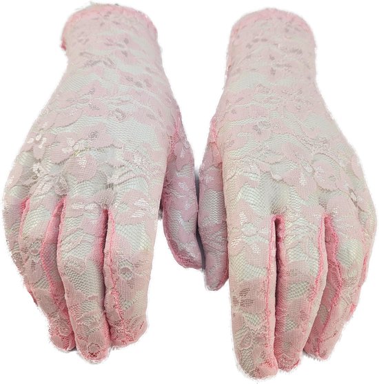 BamBella® - Handschoenen Roze kant Kort - dames -