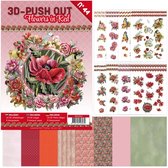 3D Push-Out Book 44 - Flowers In Red