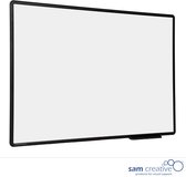 Whiteboard Pro Series Emaille 100x200 cm zwart frame | Magnetisch Geëmailleerd Whiteboard Zwart Profiel | Professioneel Whiteboard Black Frame | Sam Creative whiteboard