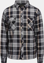 Jobman 5157 Flannel Shirt Lined 65515701 - Grijs/Oranje - S