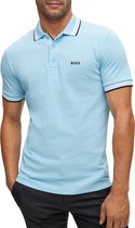 HUGO BOSS Paddy regular fit polo - polo à manches courtes pour hommes - bleu clair (contraste) - Taille : M