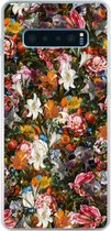 Geschikt voor Samsung Galaxy S10 Lite hoesje - Bloemen - Vlinder - Design - Kunst - Abstract - Schilderij - Oude meesters - Siliconen Telefoonhoesje
