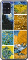 Geschikt voor Samsung Galaxy A52 5G hoesje - Van Gogh - Collage - Oude Meesters - Siliconen Telefoonhoesje