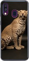 Geschikt voor Samsung Galaxy A40 hoesje - Luipaard - Dieren - Vlek - Siliconen Telefoonhoesje