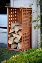 Brandhoutrek - Firewood Rack Metal Firewood Rack for Indoor and Outdoor 39 x 39 x 85 cm