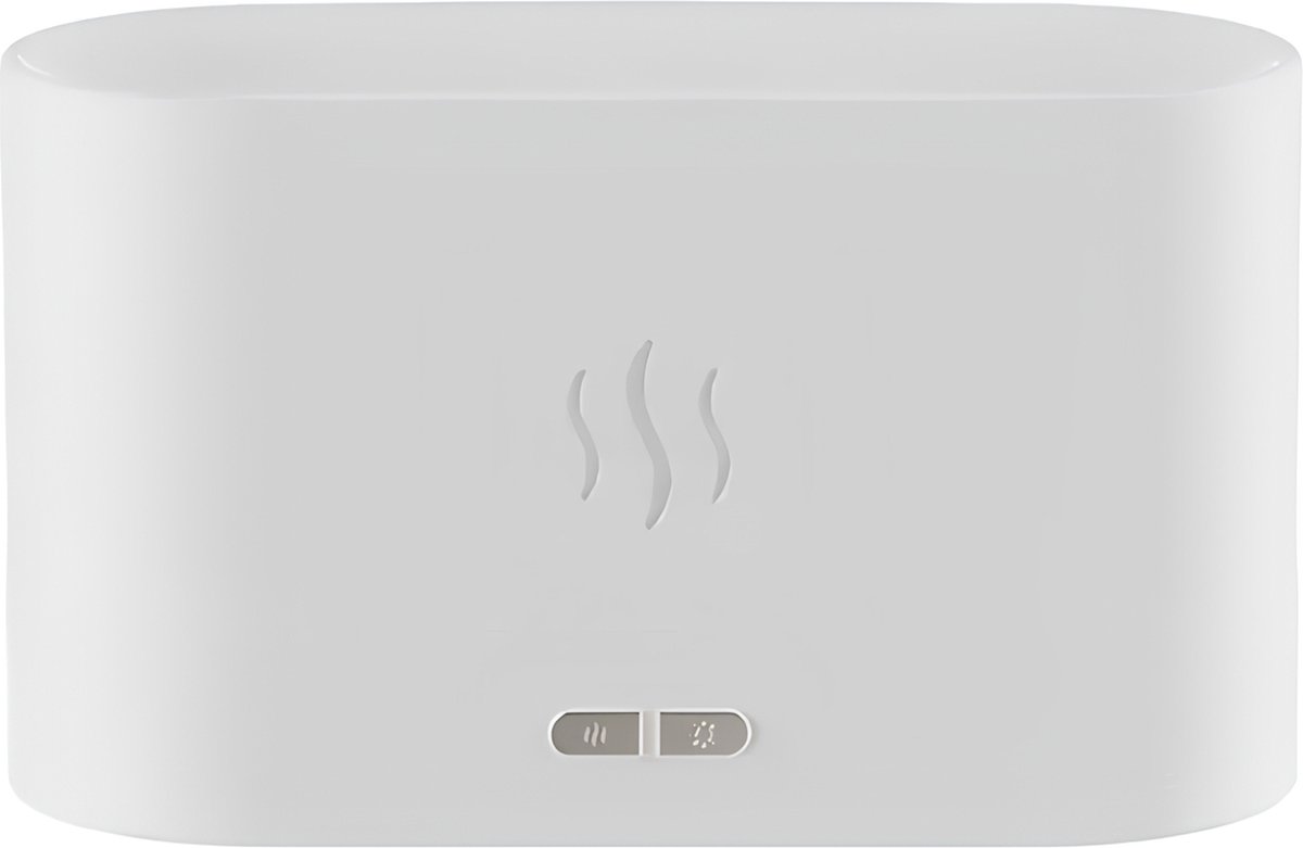 Kleurveranderende Vlam-luchtbevochtiger met Aromatherapie - USB Aangedreven - Witte Luchtbevochtiger