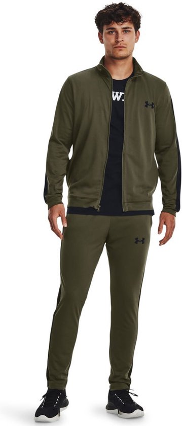 Under Armour UA Knit Track Suit Heren Trainingspak - Groen - Maat L - Under Armour