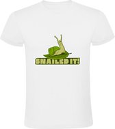 Snailed it! Heren T-shirt - dieren - slak - succes - perfect - geslaagd - schattig - grappig