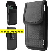 Smartphone Riemtasje - Verticaal met Kaarthouder - Zwart - XL