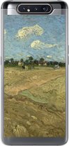 Geschikt voor Samsung Galaxy A80 hoesje - Geploegde akkers - Vincent van Gogh - Siliconen Telefoonhoesje