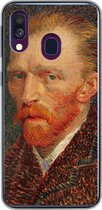 Geschikt voor Samsung Galaxy A40 hoesje - Zelfportret - Vincent van Gogh - Siliconen Telefoonhoesje