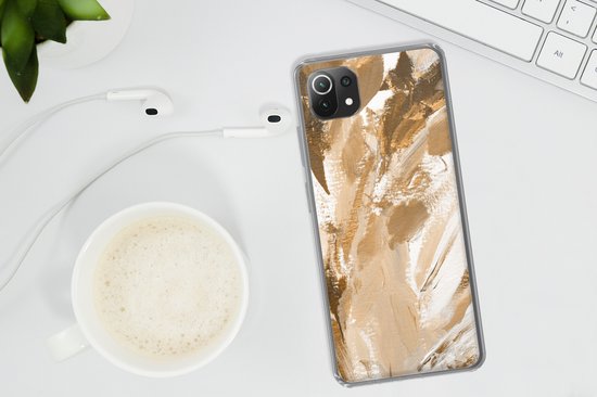 Coque Xiaomi 11T - Peinture - Or - Beige - Coque de téléphone en Siliconen