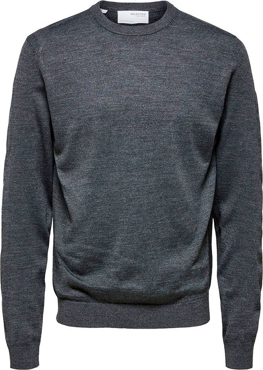 SELECTED SLHTOWN MERINO COOLMAX KNIT CREW B NOOS Heren Trui Maat