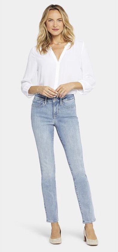 Jeans Slim Sheri Délavé Bleu Clair Denim Premium | Haley