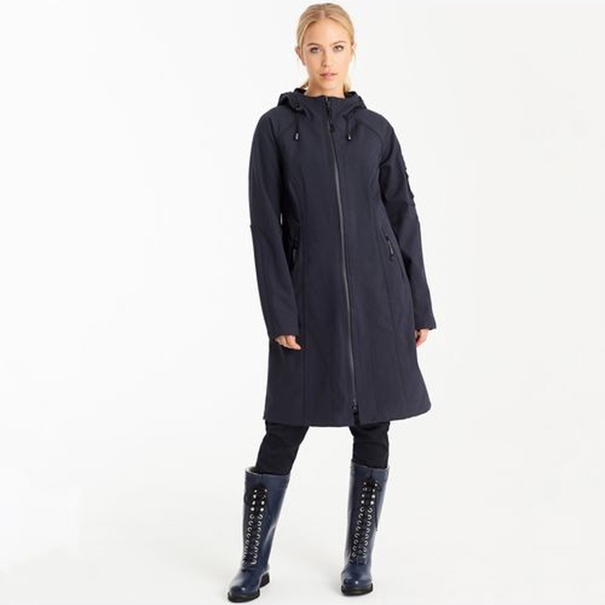 Regenjas Dames - Ilse Jacobsen Raincoat RAIN37L Dark Indigo - Maat 44 - Ilse Jacobsen