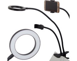 Usb Bureaulamp Met Klem En Telefoonhouder - 24 Led Werklamp - 3 Lichtmodi - Klemlamp met Telefoonhouder - voor tatoeage, werk en lezen - Make-up Licht Usb Bureaulamp Met Klem En Telefoonhouder - 24 Led Werklamp - 3 Lichtmodi - Klemlamp met Telefoonhouder - voor tatoeage, werk en lezen - Make-up Licht