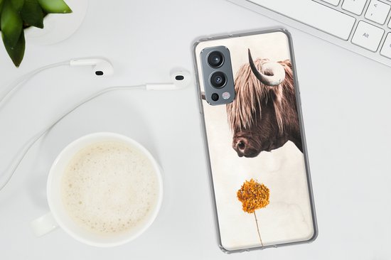 Coque OnePlus Nord 2 5G - Highlander écossais - Vintage - Bloem - Siliconen